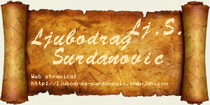 Ljubodrag Surdanović vizit kartica